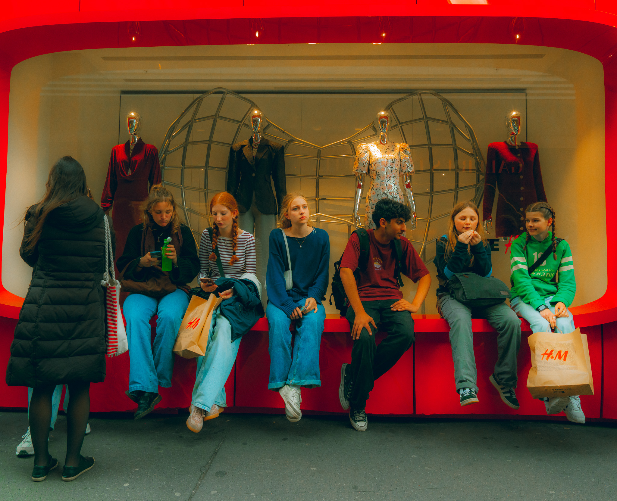 Teenagers in Red Box